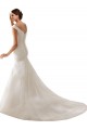 Meilleures Blanc Fourreau Épaule Dénudée Tulle Robes de mariée