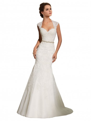 Meilleures Blanc Sirène Tulle Dentelle Robes de mariée