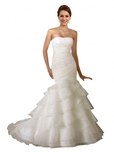 Meilleures Blanc Sirène Tulle Robes de mariée