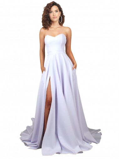 Meilleures Blanc Trapèze Crêpe Stretch Simple Plage Robes de mariée