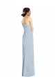 Meilleures Bleu ciel clair Trompette Épaule Dénudée Crêpe Stretch Longue Formelles Robes demoiselle d'honneur / Robes de soirée / Robes de bal