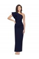 Meilleures Bleu marine foncé Fourreau Crêpe Stretch Longue Formelles Robes demoiselle d'honneur / Robes de soirée / Robes de bal