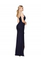 Meilleures Bleu marine foncé Sirène Bretelles spaghetti Mousseline Longue Formelles Robes demoiselle d'honneur / Robes de soirée / Robes de bal