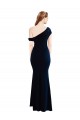 Meilleures Bleu marine foncé Sirène Crêpe Stretch Longue Formelles Robes demoiselle d'honneur / Robes de soirée / Robes de bal
