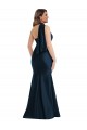 Meilleures Bleu marine foncé Sirène Licou Satiné Soyeux Longue Formelles Robes demoiselle d'honneur / Robes de soirée / Robes de bal