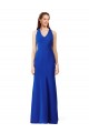 Meilleures Bleu roi Sirène Col V Crêpe Stretch Longue Formelles Robes demoiselle d'honneur / Robes de soirée / Robes de bal