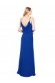 Meilleures Bleu roi Trapèze Mousseline Longue Robes demoiselle d'honneur