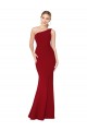 Meilleures Bordeaux Sirène Col Haut Crêpe Stretch Longue Formelles Robes demoiselle d'honneur / Robes de soirée / Robes de bal