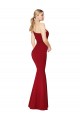Meilleures Bordeaux Sirène Col Haut Crêpe Stretch Longue Formelles Robes demoiselle d'honneur / Robes de soirée / Robes de bal