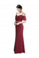 Meilleures Bordeaux Trapèze Bretelles spaghetti Mousseline Longue Robes demoiselle d'honneur
