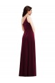 Meilleures Bordeaux Trompette Velours Stretch Longue Robes demoiselle d'honneur / Robes de bal