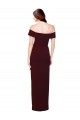 Meilleures Bordeaux foncé Sirène Épaule Dénudée Crêpe Stretch Longue Formelles Robes demoiselle d'honneur / Robes de soirée / Robes de bal
