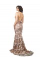 Meilleures Champagne Sirène Col V Balayage train Dentelle Robes de mariée