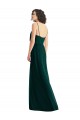Meilleures Evergreen Trapèze Col V Mousseline Longue Robes demoiselle d'honneur