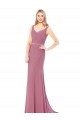 Meilleures Fourreau Col Haut Mousseline Longue Robes demoiselle d'honneur / Robes de bal