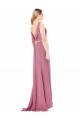 Meilleures Fourreau Col Haut Mousseline Longue Robes demoiselle d'honneur / Robes de bal