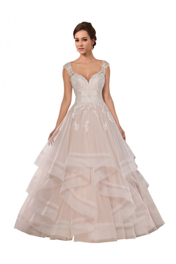Meilleures Ivoire & Champagne Princesse Tulle Dentelle Robes de mariée
