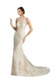 Meilleures Ivoire & Champagne Sirène Illusion Tulle Dentelle Classique Robes de mariée