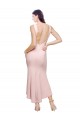 Meilleures Rose Fourreau Col Haut midi Crêpe Stretch Courte Asymétrique Robes demoiselle d'honneur / Robes de soirée / Robes de cocktail