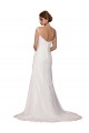 Meilleures Ivoire Fourreau Col V Mousseline Robes de mariée