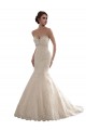 Meilleures Ivoire Sirène Tulle Dentelle Classique Robes de mariée