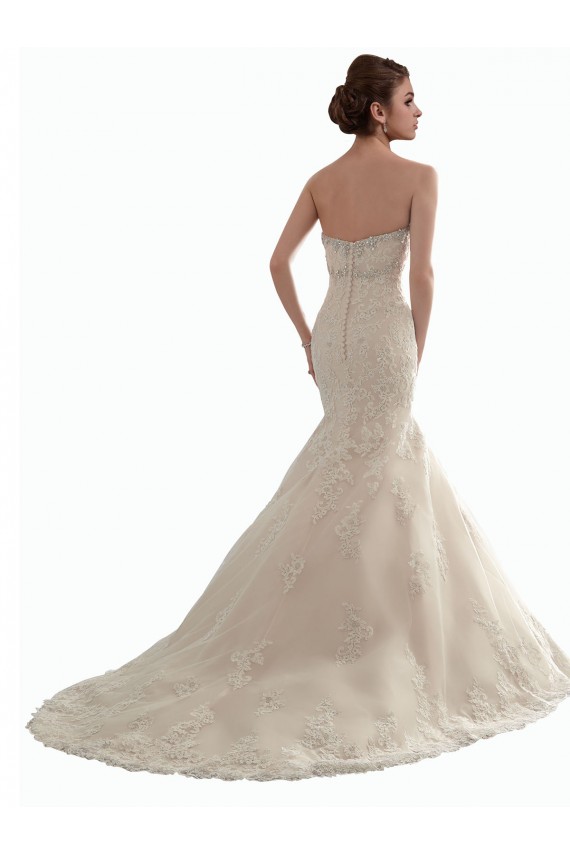 Meilleures Ivoire Sirène Tulle Dentelle Classique Robes de mariée