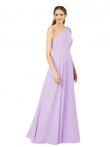 Meilleures Lilas Fourreau Mousseline Longue Formelles Robes demoiselle d'honneur / Robes de soirée