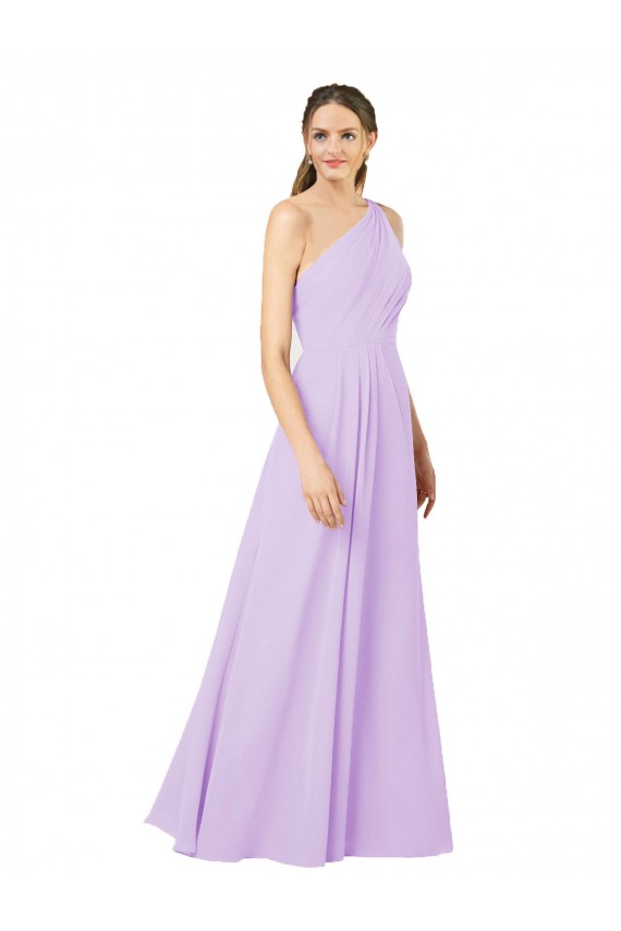 Meilleures Lilas Fourreau Mousseline Longue Formelles Robes demoiselle d'honneur / Robes de soirée