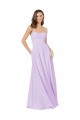 Meilleures Lilas Trapèze Bretelles spaghetti Col Carré Mousseline Longue Robes demoiselle d'honneur