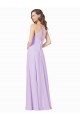 Meilleures Lilas Trapèze Bretelles spaghetti Col Carré Mousseline Longue Robes demoiselle d'honneur