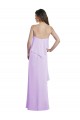 Meilleures Lilas Trapèze Bretelles spaghetti Scoop Mousseline Longue Robes demoiselle d'honneur