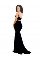 Meilleures Noir Sirène Col Haut Crêpe Stretch Longue Formelles Robes demoiselle d'honneur / Robes de soirée / Robes de bal