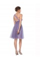 Meilleures Pastèque Trapèze Tulle Longue Robes demoiselle d'honneur