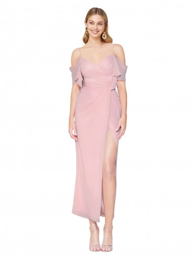Meilleures Primevère Sirène Épaule Dénudée Mousseline Courte Robes demoiselle d'honneur / Robes de soirée / Robes de bal