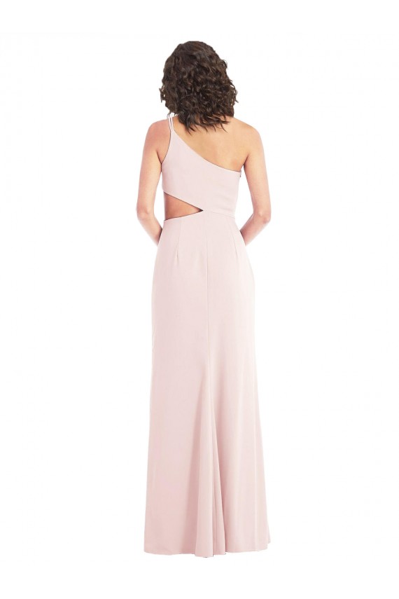 Meilleures Rose Trompette Crêpe Stretch Longue Formelles Robes demoiselle d'honneur / Robes de soirée / Robes de bal