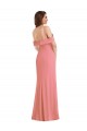 Meilleures Rose vif Trompette Crêpe Stretch Longue Robes demoiselle d'honneur / Robes de bal