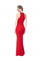 Meilleures Rouge Sirène Licou Col Haut Crêpe Stretch Longue Formelles Robes demoiselle d'honneur / Robes de soirée / Robes de bal