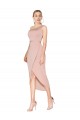 Meilleures Sirène Col Haut Crêpe Stretch Courte Asymétrique Robes demoiselle d'honneur / Robes de soirée / Robes de cocktail