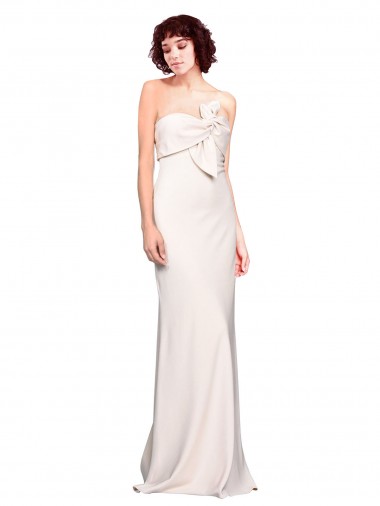Meilleures Sirène Sans bretelle Crêpe Stretch Longue Robes demoiselle d'honneur / Robes de bal