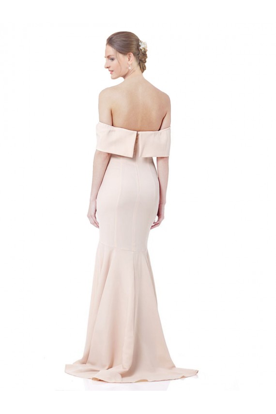 Meilleures Sirène Épaule Dénudée Col Haut Crêpe Stretch Longue Formelles Robes demoiselle d'honneur / Robes de soirée / Robes de bal