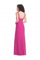 Meilleures Trompette Col Carré Crêpe Stretch Longue Robes demoiselle d'honneur / Robes de bal