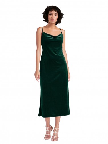 Meilleures Vert foncé Fourreau midi Velours Stretch Courte Robes demoiselle d'honneur / Robes de soirée / Robes de cocktail