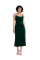 Meilleures Vert foncé Fourreau midi Velours Stretch Courte Robes demoiselle d'honneur / Robes de soirée / Robes de cocktail