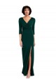 Meilleures Vert foncé Trompette Col V Spandex Longue Formelles Robes demoiselle d'honneur / Robes de soirée / Robes de bal